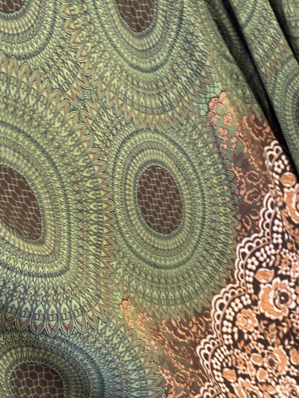 🌸 Bohemian Green & Brown Harem Jumpsuit - Picture 5 of 6